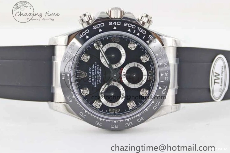 1218 Breathable Daytona 116519 SS TWF 1:1 Best Edition 904L Steel Black Diamonds Dial on Oysterflex Strap A 2413